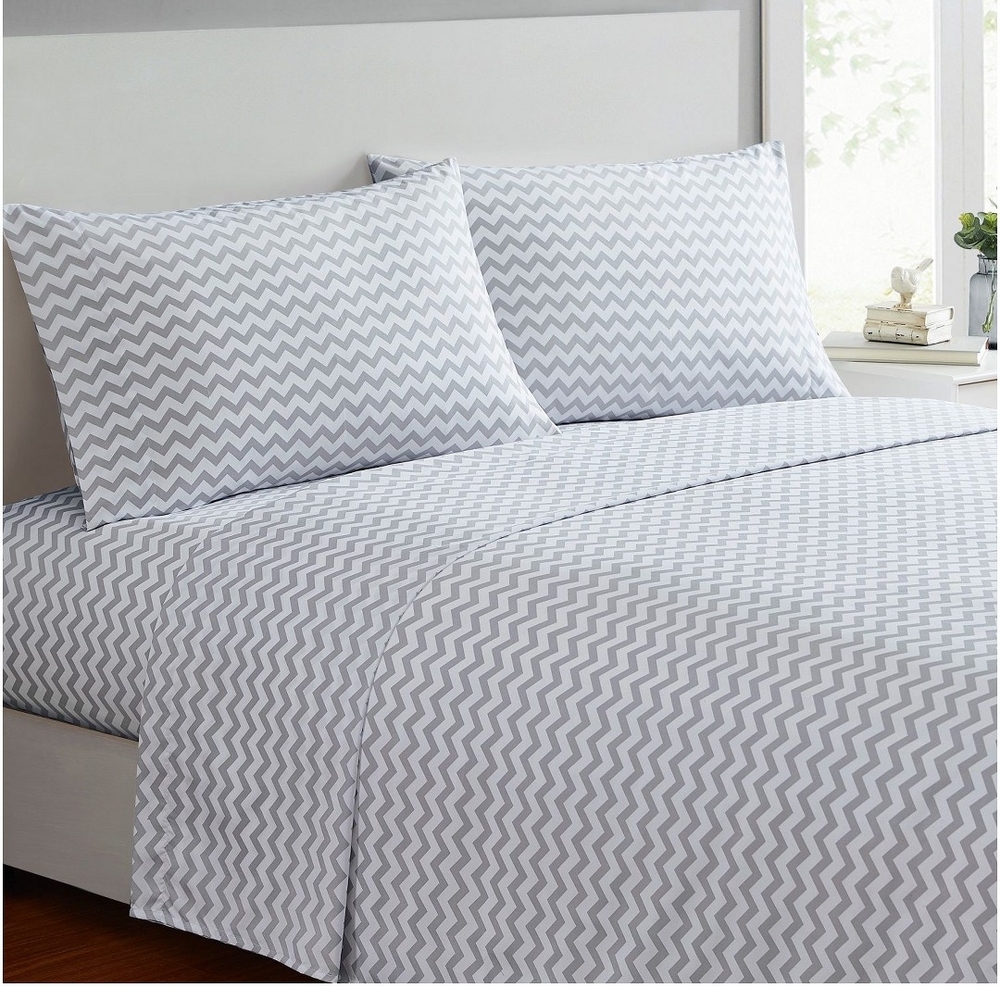 Gray Chevron Bedding Set